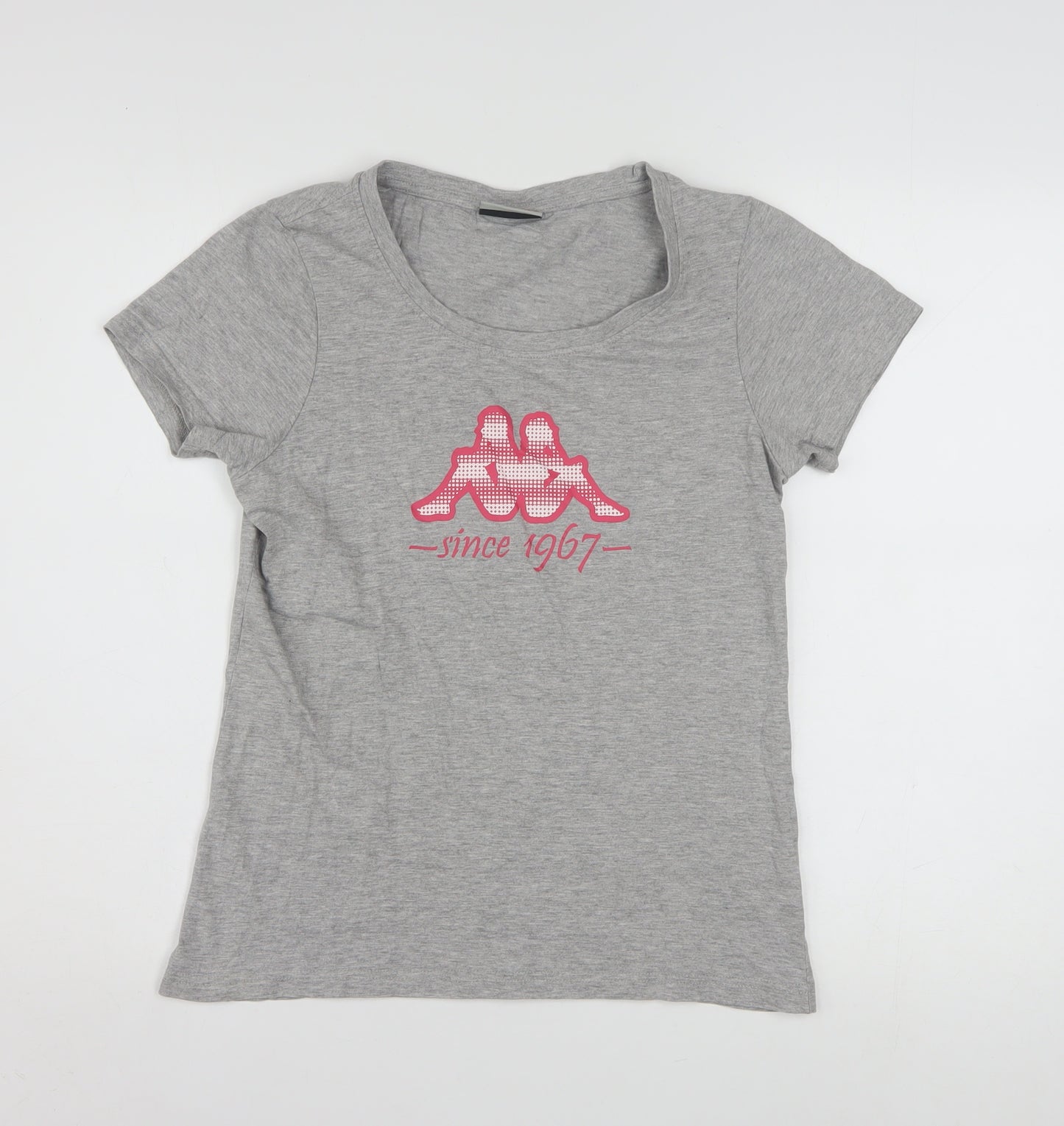 Kappa Women's Grey Short Sleeve T-Shirt Medium Cotton Blend