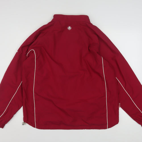 Sunice Men’s Red L Windbreaker Golf Jacket 1/4 Zip Polyester