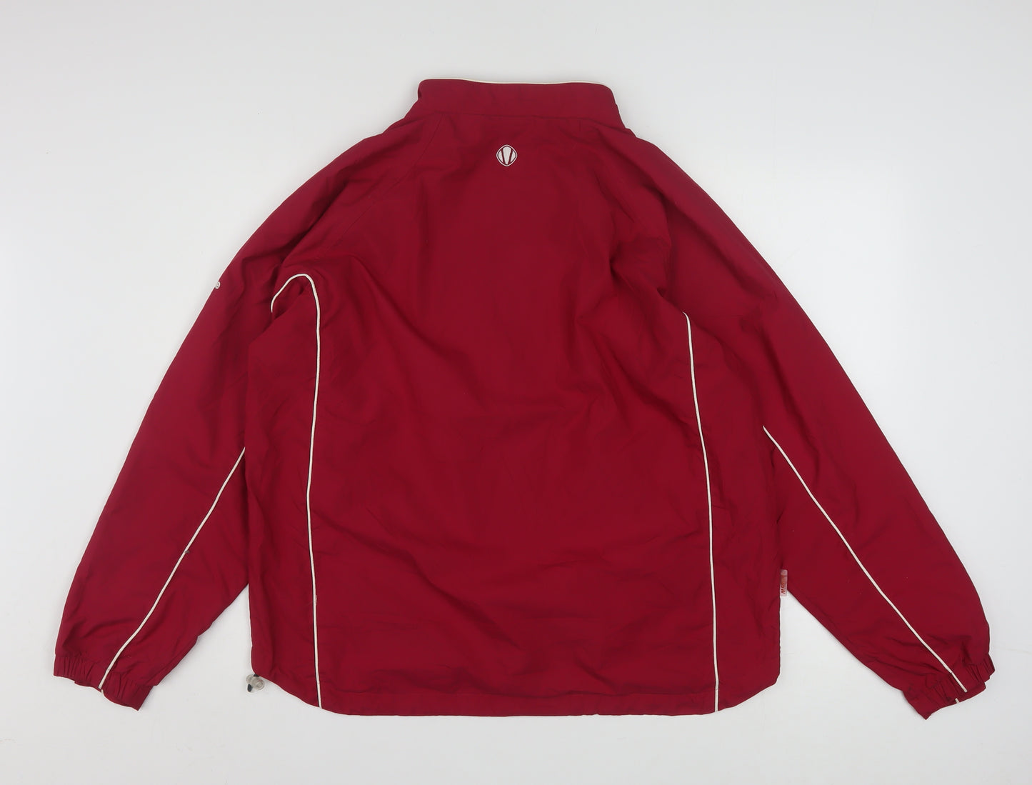 Sunice Men’s Red L Windbreaker Golf Jacket 1/4 Zip Polyester