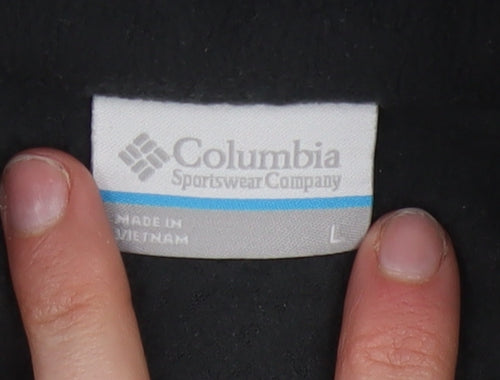 Columbia Men's Black Fleece Full Zip Jacket Size L Outdoor Warm