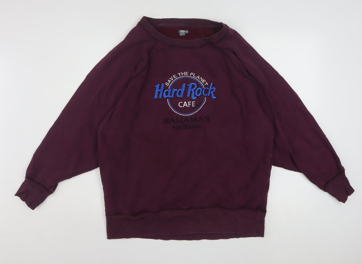 Aerie Women's Burgundy Hard Rock Cafe Nassau Pullover Sweatshirt M