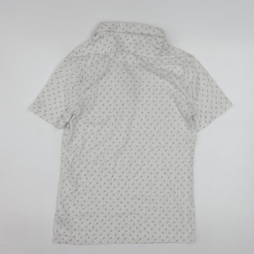 Abercrombie & Fitch Mens White XS Slim Fit Short Sleeve Button-Up Shirt
