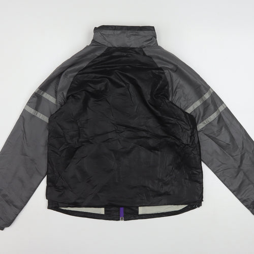 Champion Women's Black M Windbreaker Jacket Lightweight Reflective Zip