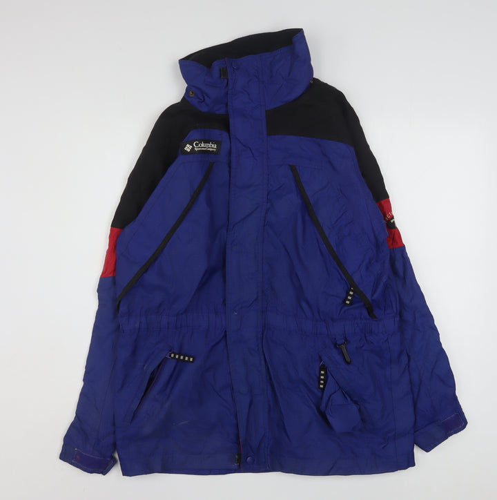 Columbia Women's Blue Anorak Jacket Size 14 Full Zip Hooded