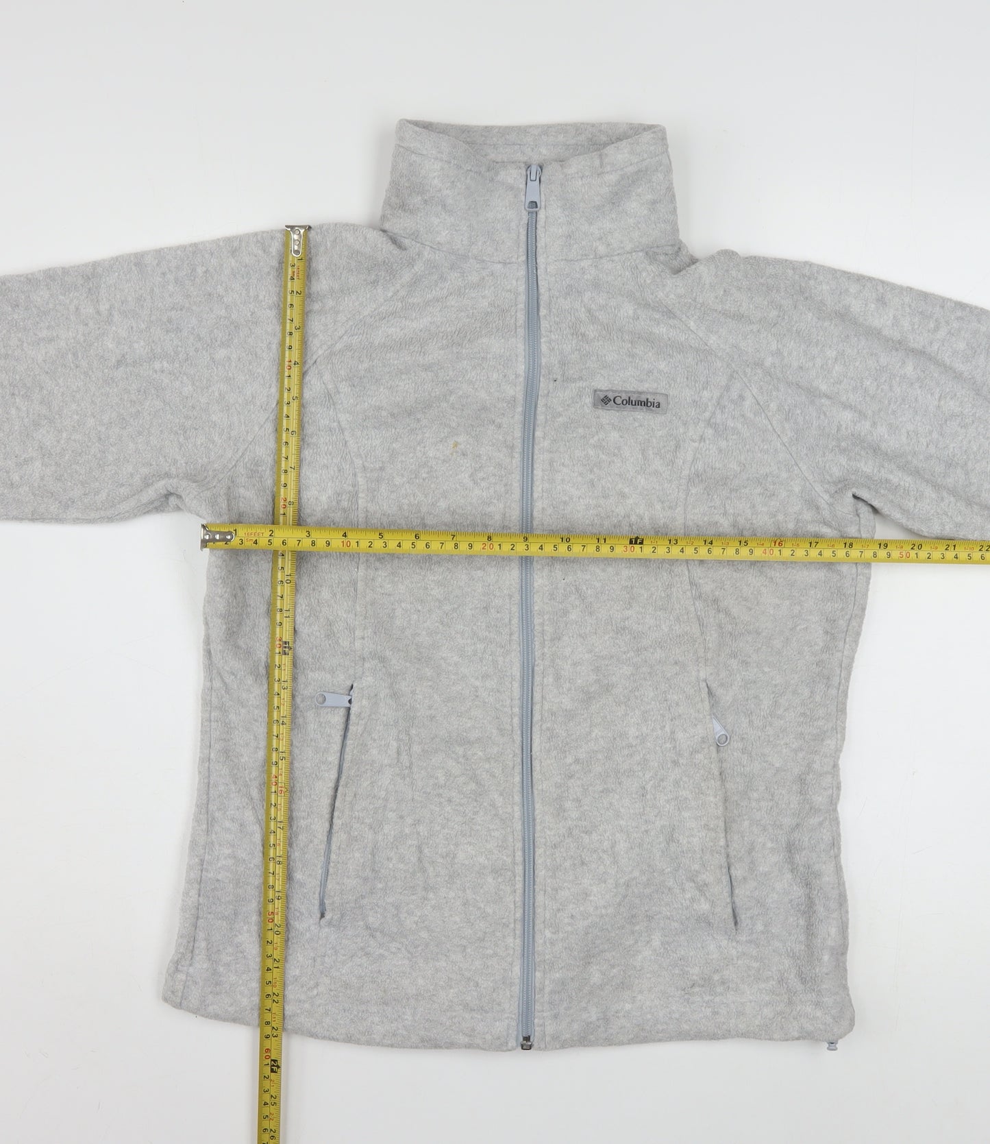Columbia Women's Grey Fleece Full Zip Jacket Size M