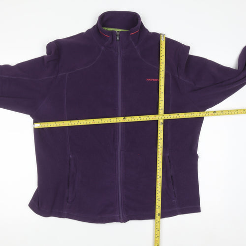 Craghoppers Womens Purple Full Zip Fleece Jacket UK 18