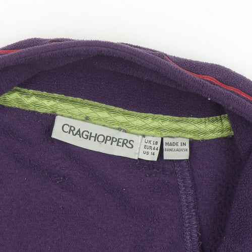 Craghoppers Womens Purple Full Zip Fleece Jacket UK 18