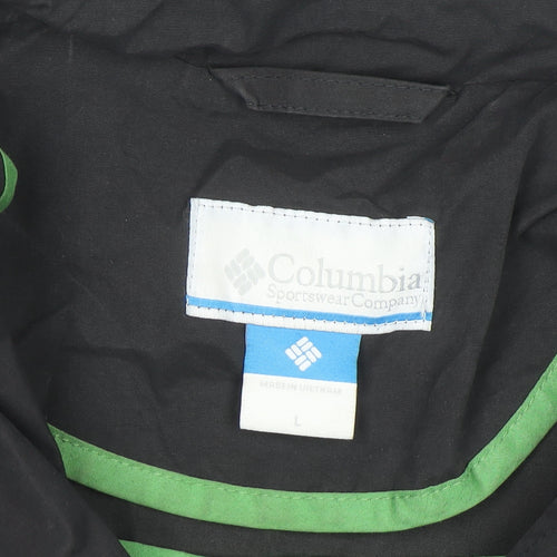 Columbia Men's Black L Water Resistant Coat Lightweight Outdoor Jacket