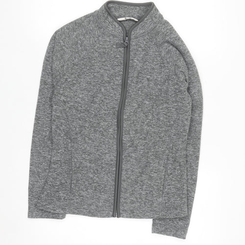 Tu Women Grey Full Zip Hoodie Size 10 Polyester Lightweight