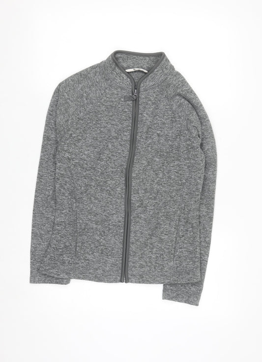 Tu Women Grey Full Zip Hoodie Size 10 Polyester Lightweight
