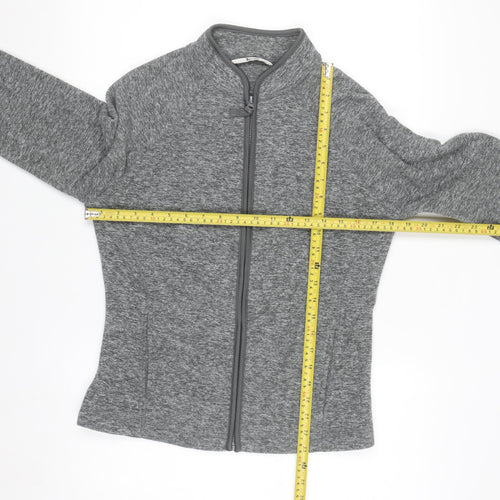 Tu Women Grey Full Zip Hoodie Size 10 Polyester Lightweight