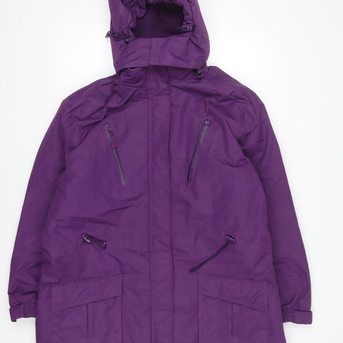 The Rockface Women's Purple Waterproof Parka Jacket Size 18