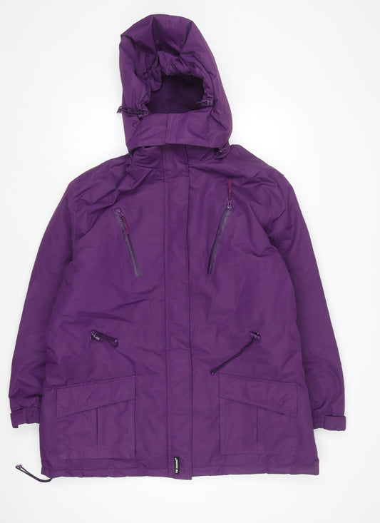 The Rockface Women's Purple Waterproof Parka Jacket Size 18