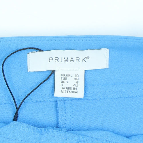 Primark Women Blue Flared Dress Pants Size 10