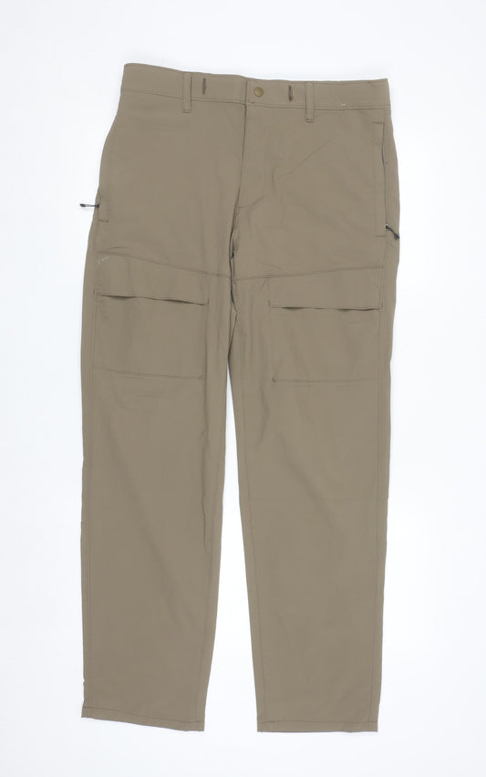 Dunnes Stores Men’s Beige Cargo Trousers 32W 31L Nylon Blend