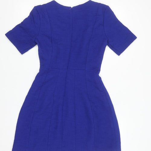 Oasis Women's Blue Fit & Flare Short Dress Size 10