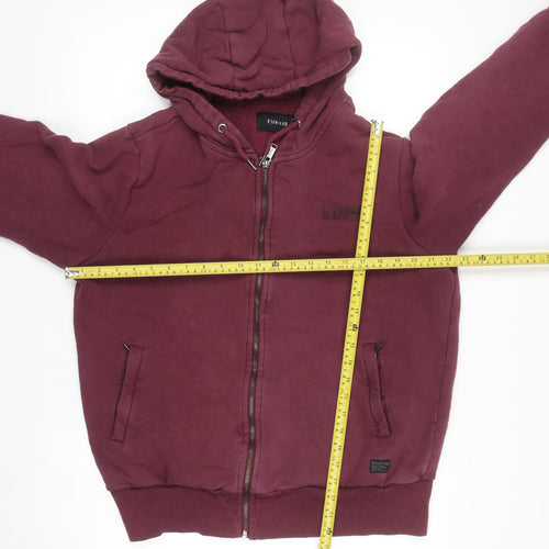 Firetrap Men's Red Full Zip Hoodie XL Long Sleeve Cotton Blend