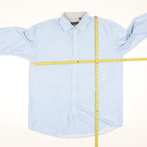 Red Jack Men's Blue Polka Dot Long Sleeve Button-Up Shirt 17 43in