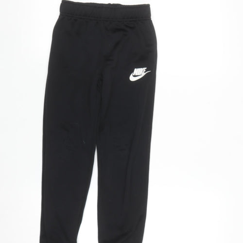 Nike Boys Black Jogger Activewear Trousers 8-10 Years Polyester Fleece