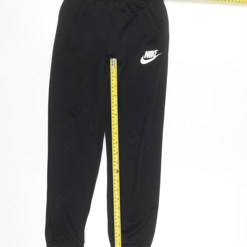 Nike Boys Black Jogger Activewear Trousers 8-10 Years Polyester Fleece