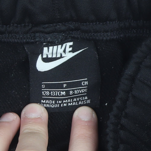 Nike Boys Black Jogger Activewear Trousers 8-10 Years Polyester Fleece