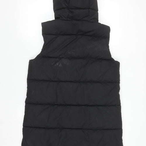 Dunnes Mens Black Hooded Puffer Waistcoat Size S