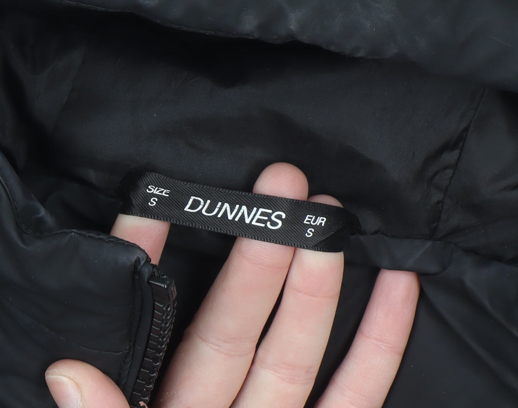 Dunnes Mens Black Hooded Puffer Waistcoat Size S