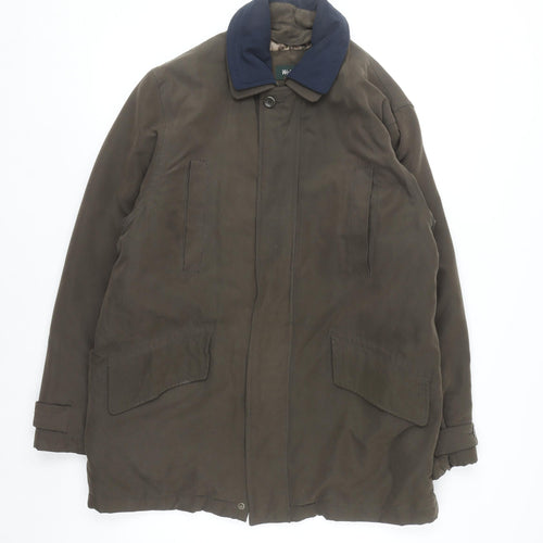 Wolsey Men's Brown M Mid-Length Water Resistant Overcoat