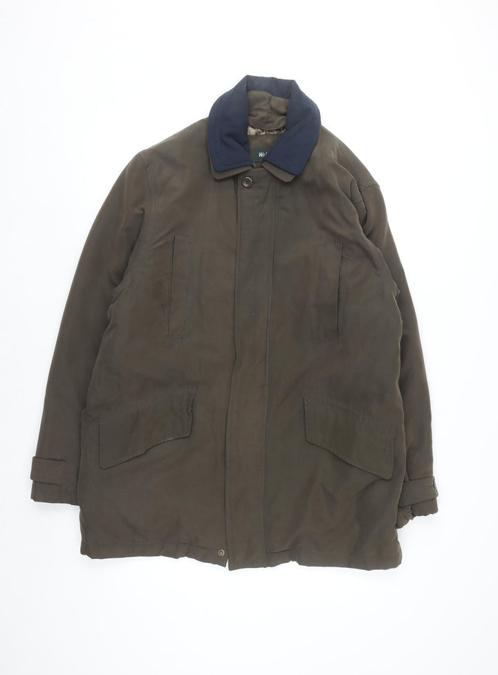 Wolsey Men's Brown M Mid-Length Water Resistant Overcoat