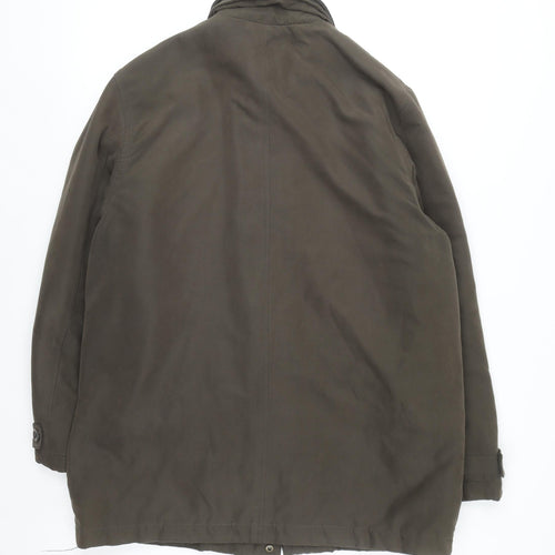 Wolsey Men's Brown M Mid-Length Water Resistant Overcoat