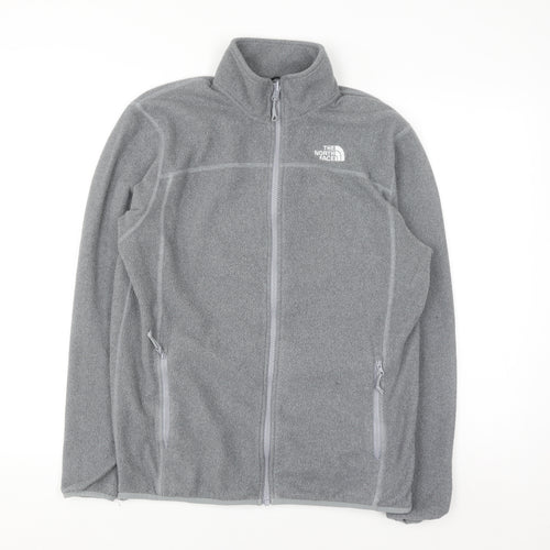 The North Face Men's Grey Full Zip Fleece Sweatshirt M