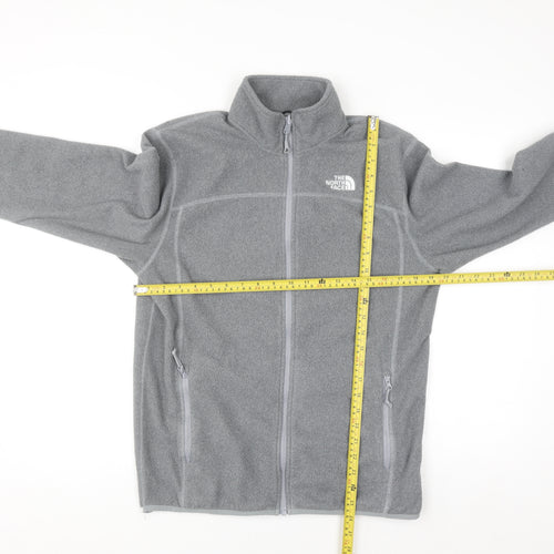 The North Face Men's Grey Full Zip Fleece Sweatshirt M