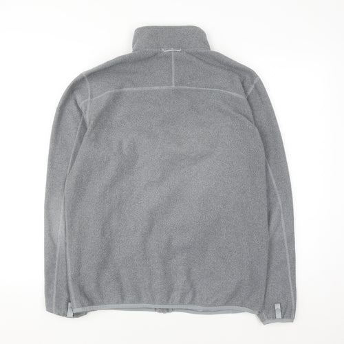 The North Face Men's Grey Full Zip Fleece Sweatshirt M