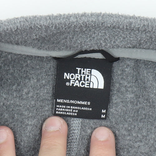 The North Face Men's Grey Full Zip Fleece Sweatshirt M