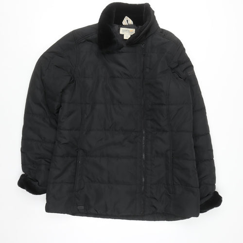 Regatta Women's Black Size 18 Puffer Jacket Warm Lined Mid Length