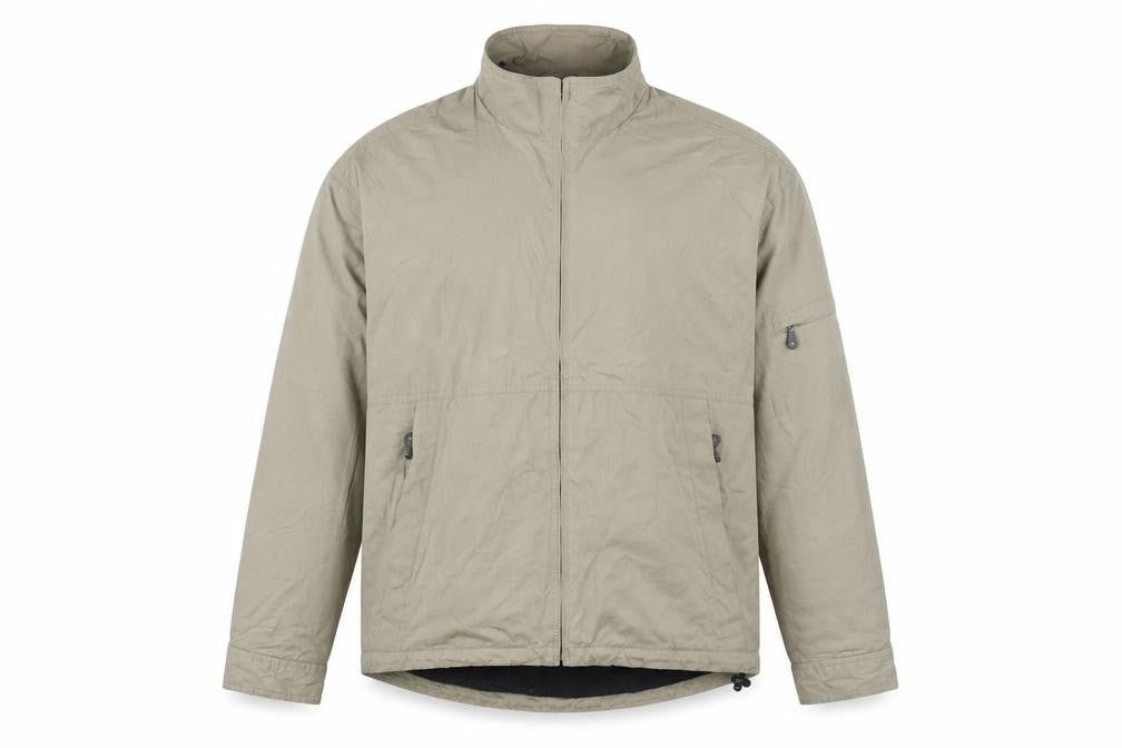 Front view of Next Men's Beige Small Full Zip Windproof Jacket