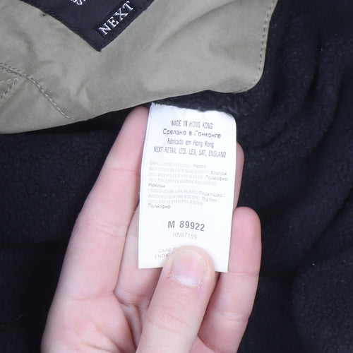Next Men's Beige Small Full Zip Windproof Jacket