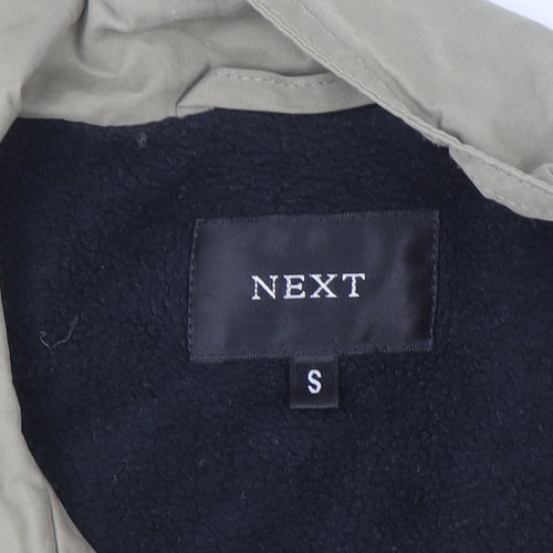 Next Men's Beige Small Full Zip Windproof Jacket