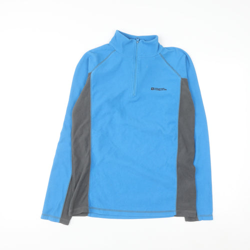 Mountain Warehouse Boys Blue Fleece 1/2 Zip Sweatshirt - 13 Years
