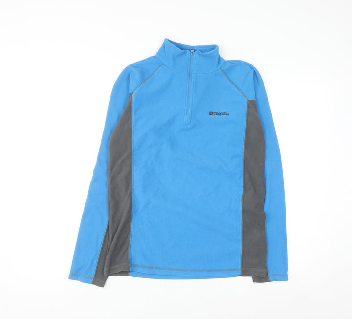 Mountain Warehouse Boys Blue Fleece 1/2 Zip Sweatshirt - 13 Years