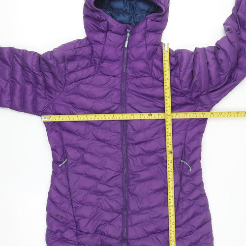 Rab Womens Purple Cirrus Alpine Puffer Jacket UK 10 Hooded Insulated