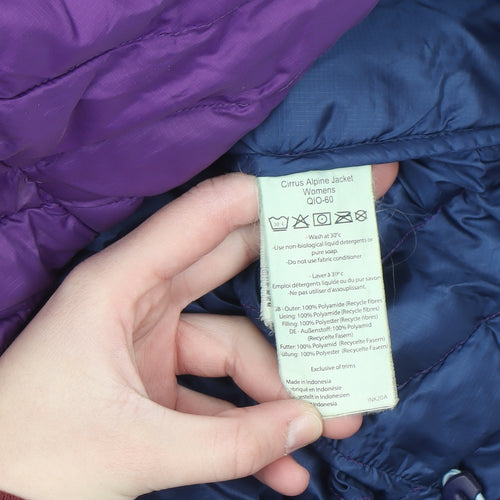 Rab Womens Purple Cirrus Alpine Puffer Jacket UK 10 Hooded Insulated
