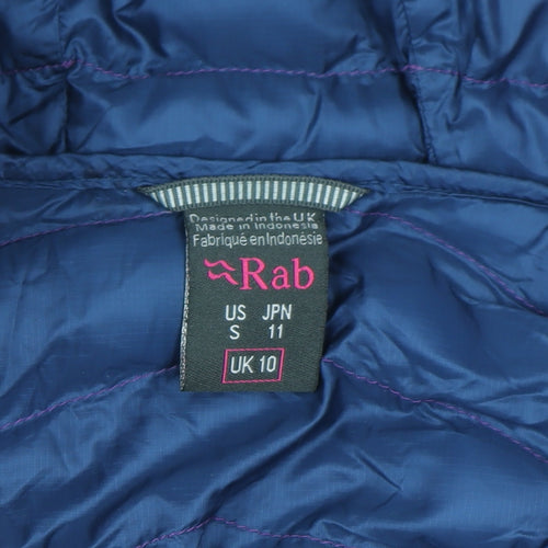 Rab Womens Purple Cirrus Alpine Puffer Jacket UK 10 Hooded Insulated