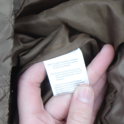 MS VASS Women's Brown Quilted Mid-Length Coat Size 16