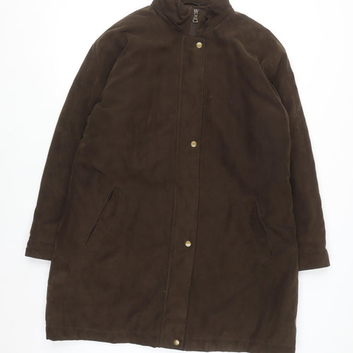 Berkertex Women’s Brown Long Overcoat Size 18 Polyester Lined