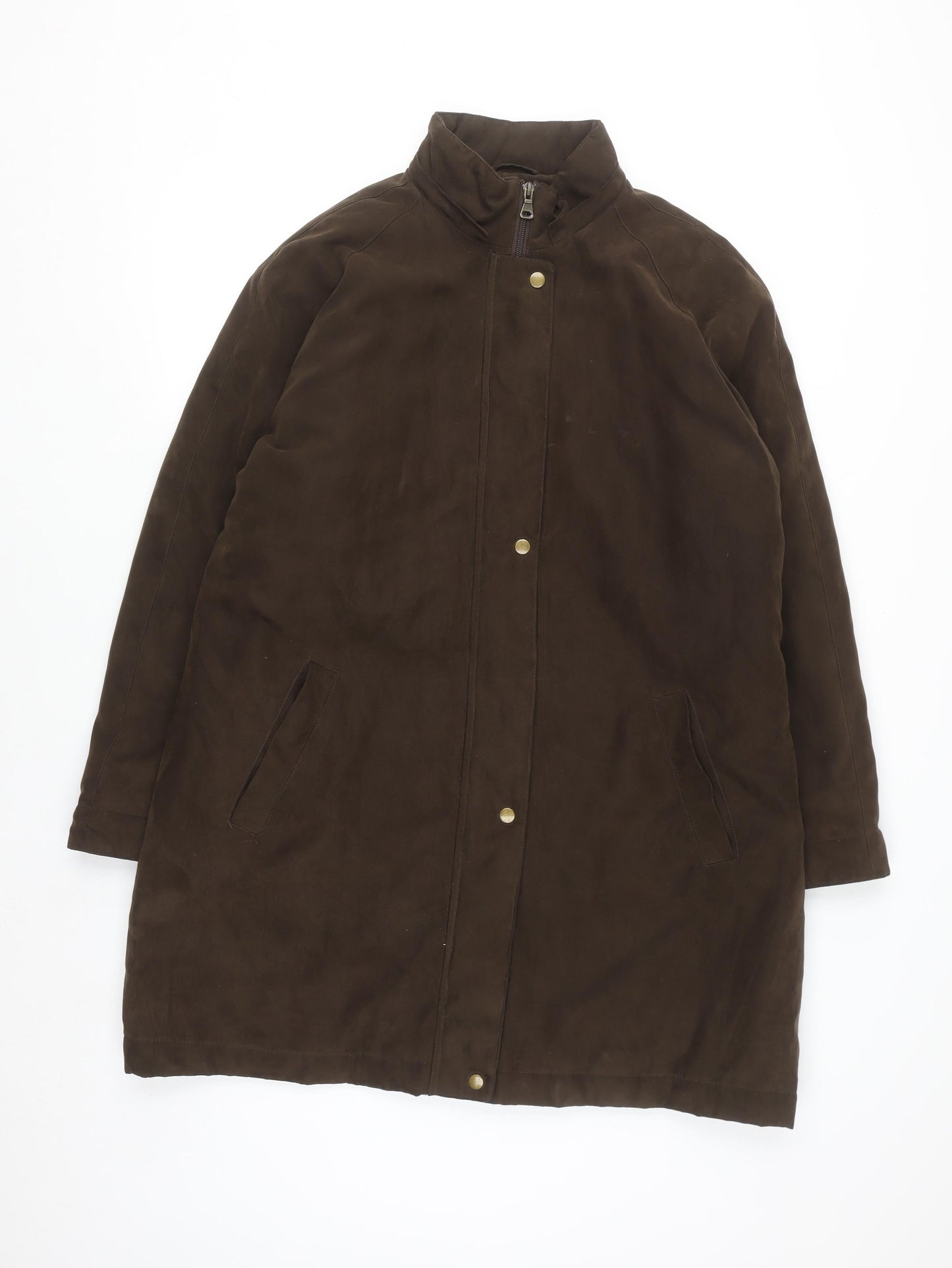 Berkertex Women’s Brown Long Overcoat Size 18 Polyester Lined