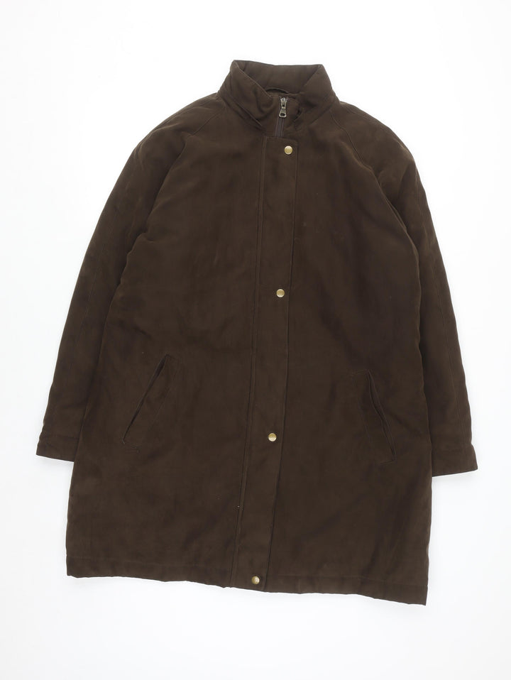 Berkertex Women’s Brown Long Overcoat Size 18 Polyester Lined