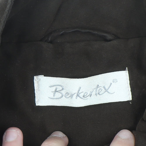 Berkertex Women’s Brown Long Overcoat Size 18 Polyester Lined