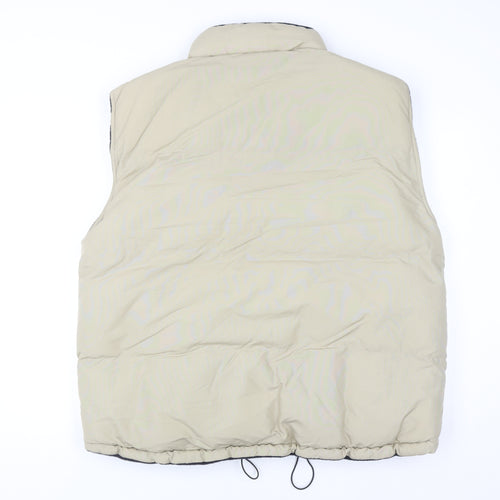 BHS Men's Beige XL Puffer Waistcoat with Full Zip Pockets