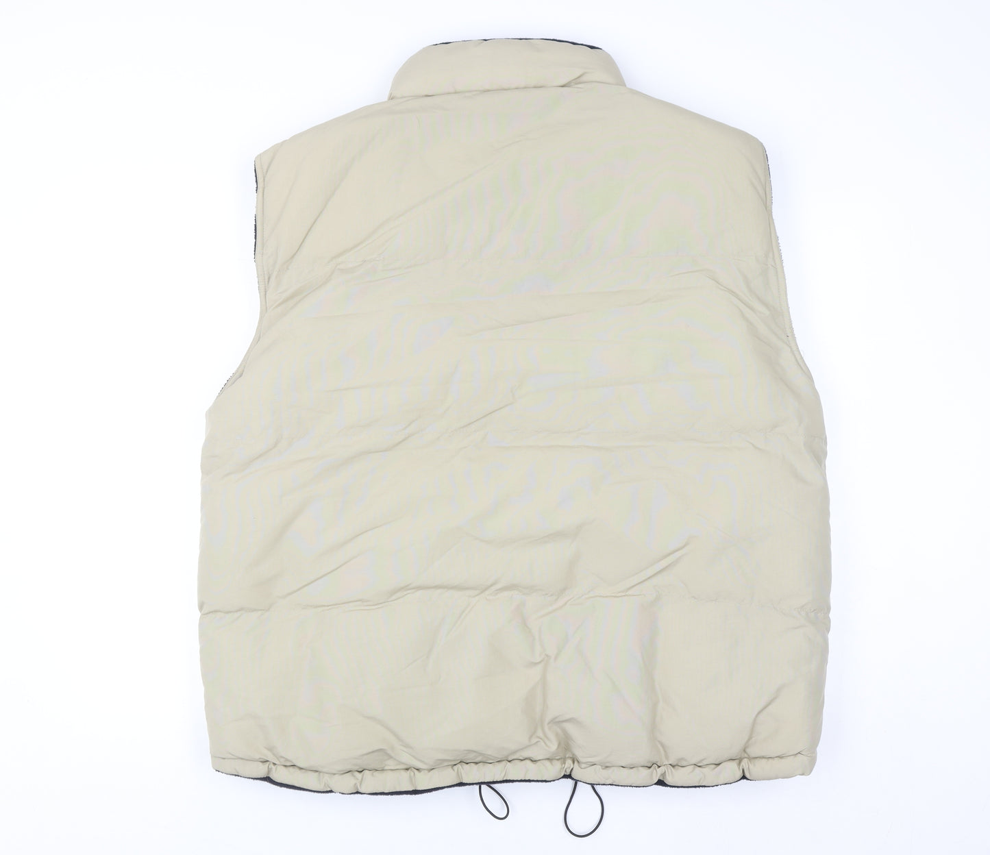 BHS Men's Beige XL Puffer Waistcoat with Full Zip Pockets